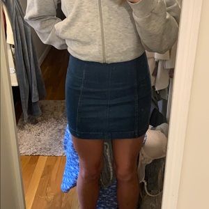free people modern femme denim skirt